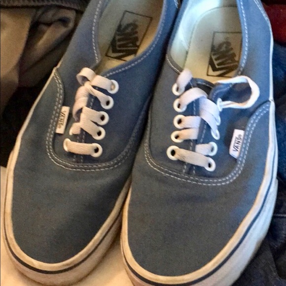 vans authentic blue worn